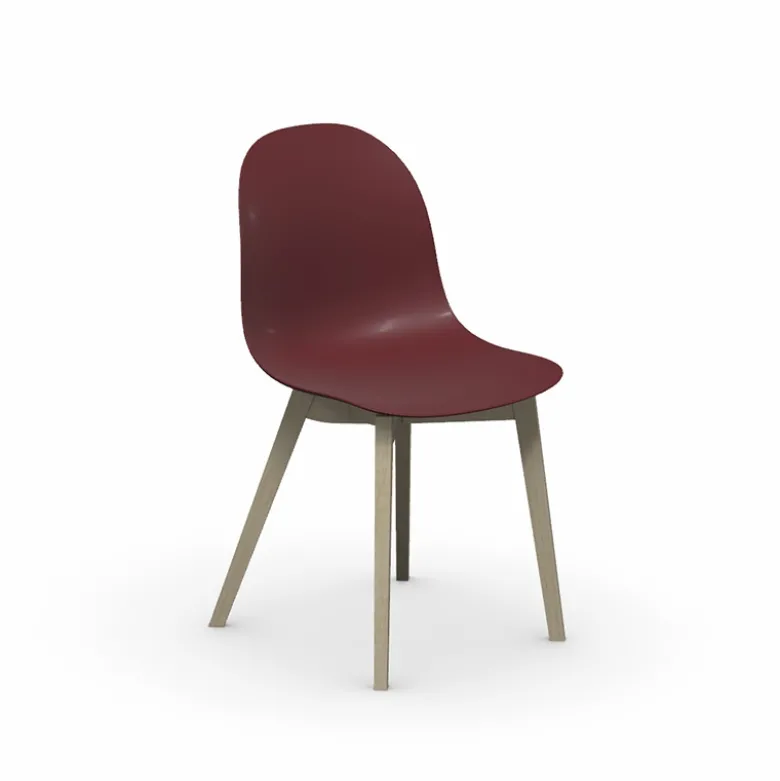 1665 Academy Connubia© Chaise scandinave en polypropylène et bois