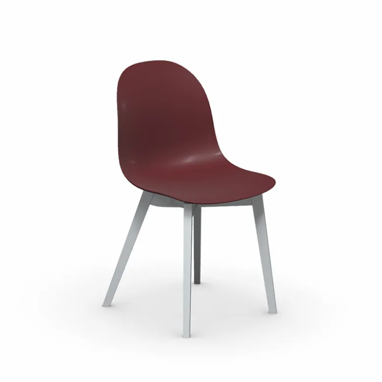 1665 Academy Connubia© Chaise scandinave en polypropylène et bois