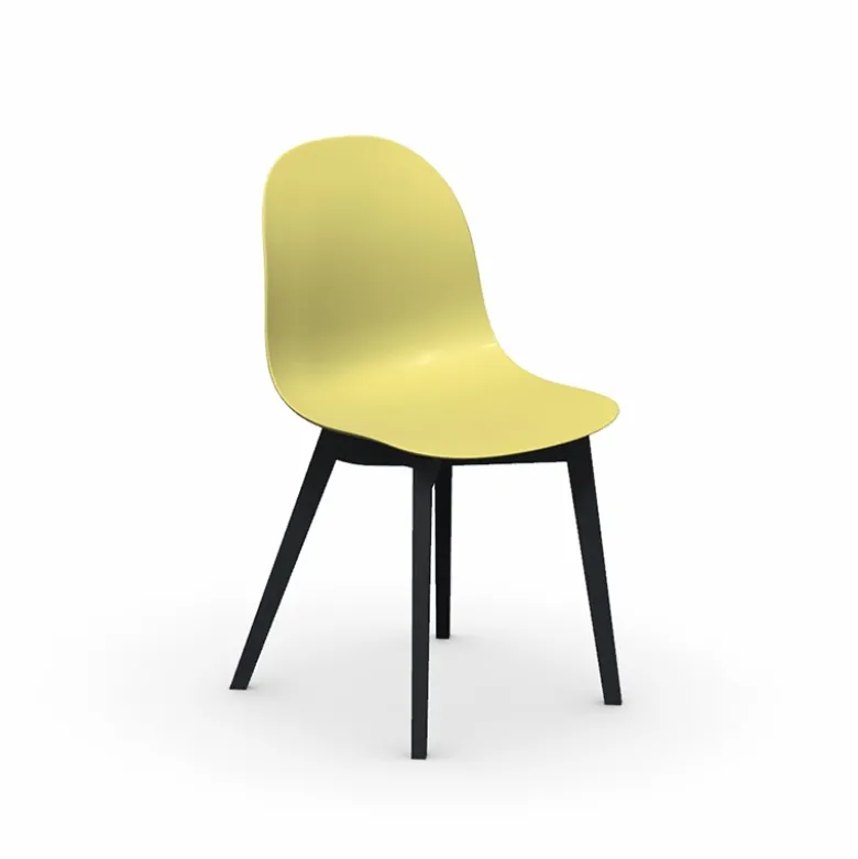 1665 Academy Connubia© Chaise scandinave en polypropylène et bois