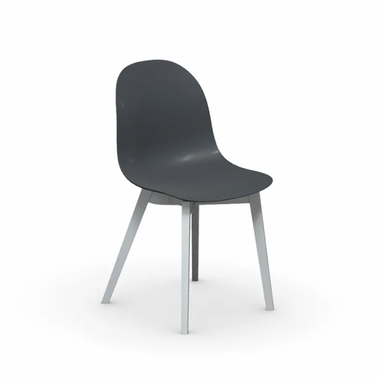 1665 Academy Connubia© Chaise scandinave en polypropylène et bois