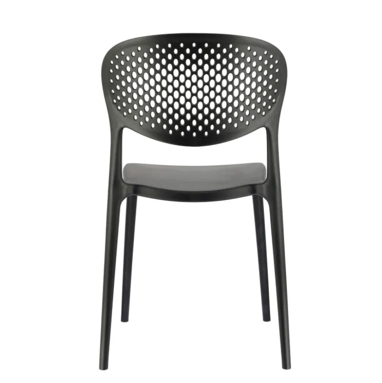 Abby Connubia® Chaise de jardin empilable en polypropylène recyclé avec dossier microperforé