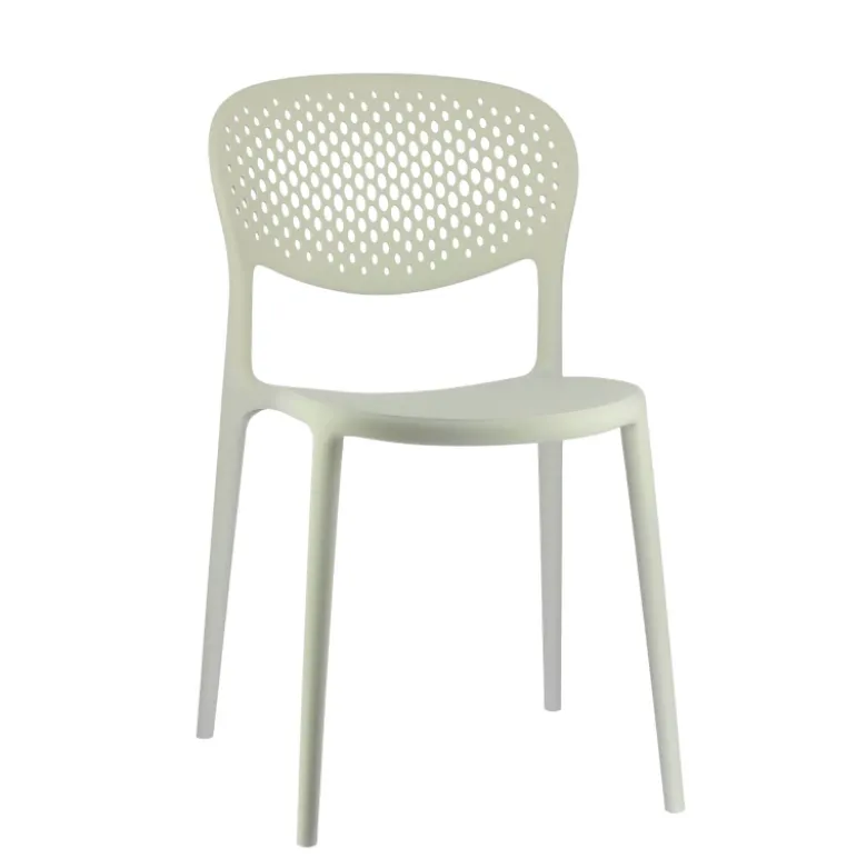 Abby Connubia® Chaise de jardin empilable en polypropylène recyclé avec dossier microperforé