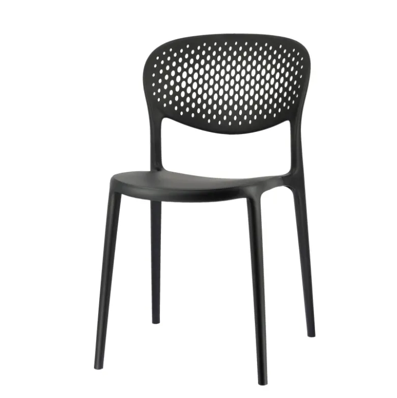 Abby Connubia® Chaise de jardin empilable en polypropylène recyclé avec dossier microperforé