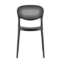 Abby Connubia® Chaise de jardin empilable en polypropylène recyclé avec dossier microperforé
