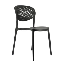 Abby Connubia® Chaise de jardin empilable en polypropylène recyclé avec dossier microperforé