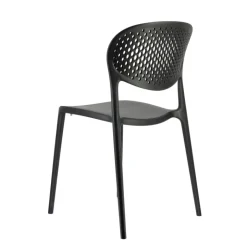 Abby Connubia® Chaise de jardin empilable en polypropylène recyclé avec dossier microperforé
