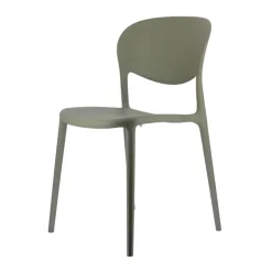 Abby Connubia® Chaise de jardin italienne empilable en polypropylène recyclé sans accoudoirs