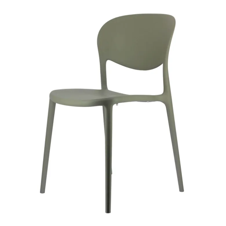 Abby Connubia® Chaise de jardin italienne empilable en polypropylène recyclé sans accoudoirs