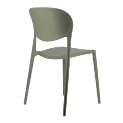 Abby Connubia® Chaise de jardin italienne empilable en polypropylène recyclé sans accoudoirs