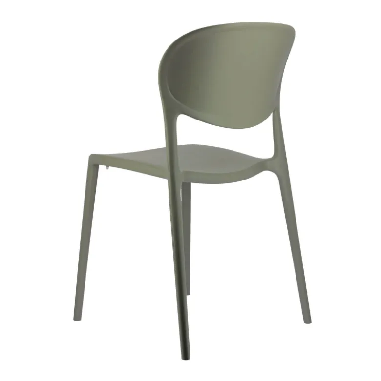 Abby Connubia® Chaise de jardin italienne empilable en polypropylène recyclé sans accoudoirs