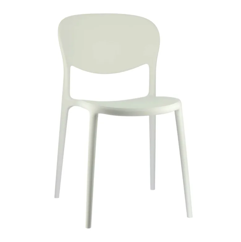 Abby Connubia® Chaise de jardin italienne empilable en polypropylène recyclé sans accoudoirs