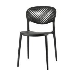 Abby Connubia® Chaise empilable en polypropylène recyclé avec dossier microperforé