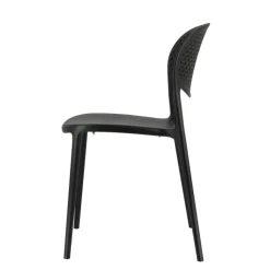 Abby Connubia® Chaise empilable en polypropylène recyclé avec dossier microperforé