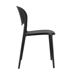 Abby Connubia® Chaise empilable en polypropylène recyclé avec dossier microperforé