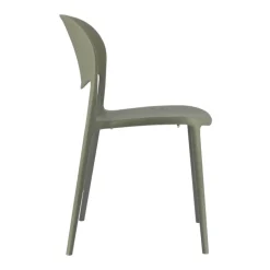 Abby Connubia® Chaise italienne empilable en polypropylène recyclé sans accoudoirs