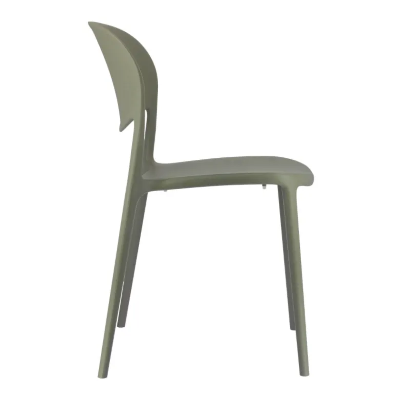 Abby Connubia® Chaise italienne empilable en polypropylène recyclé sans accoudoirs