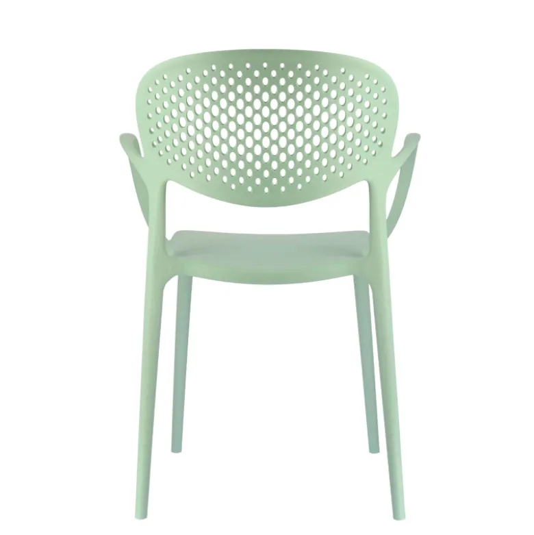 Abby Connubia® Fauteuil empilable en polypropylène recyclé avec dossier microperforé
