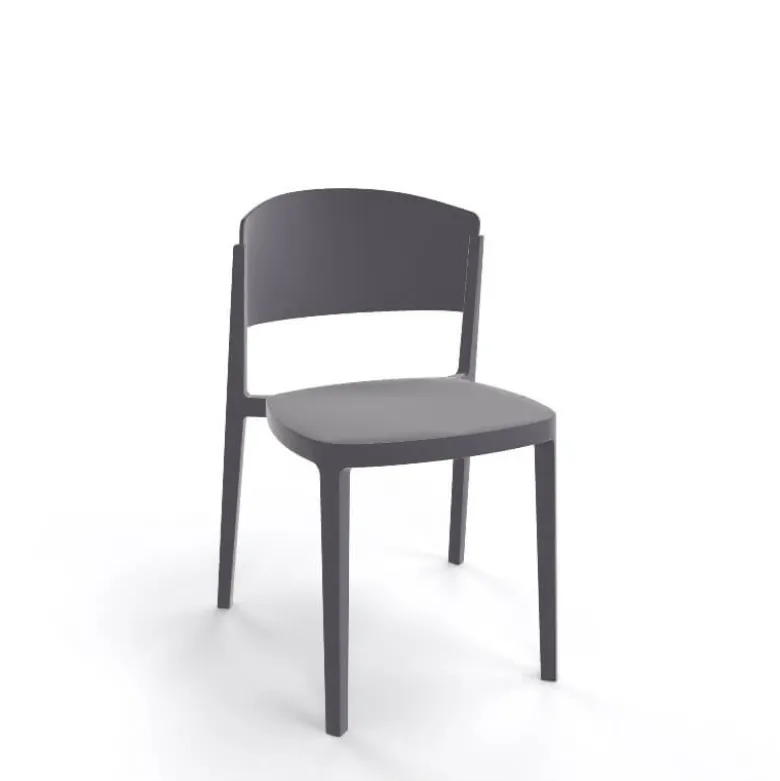 Abuela Chaise de terrasse moderne empilable en technopolymère