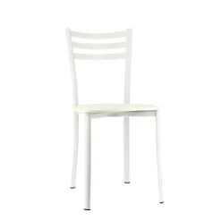 Ace 1320 Chaise de cuisine en métal et assise bois