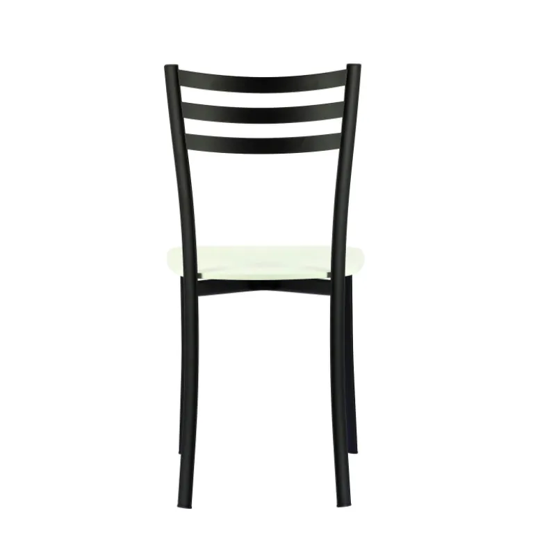 Ace 1320 Chaise de cuisine en métal et assise bois