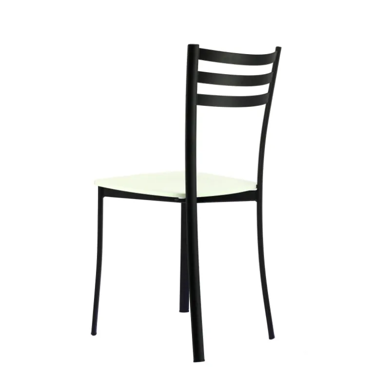 Ace 1320 Chaise de cuisine en métal et assise bois