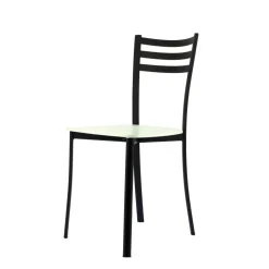 Ace 1320 Chaise de cuisine en métal et assise bois