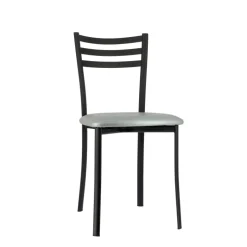 Ace 1320 Chaise de cuisine en métal avec assise en simili rembourrée