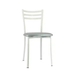 Ace 1320 Chaise de cuisine en métal avec assise en simili rembourrée