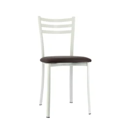 Ace 1320 Chaise de cuisine en métal avec assise en simili rembourrée