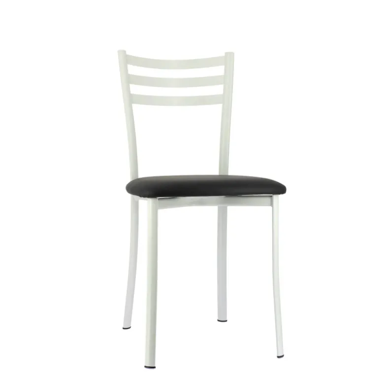 Ace 1320 Chaise de cuisine en métal avec assise en simili rembourrée