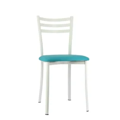 Ace 1320 Chaise de cuisine en métal avec assise en simili rembourrée