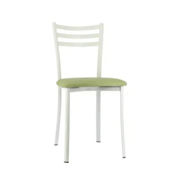 Ace 1320 Chaise de cuisine en métal avec assise en simili rembourrée