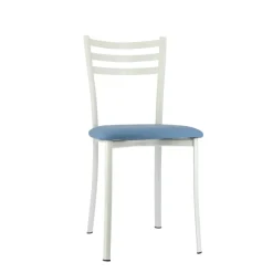 Ace 1320 Chaise de cuisine en métal avec assise en simili rembourrée