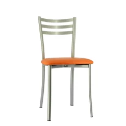 Ace 1320 Chaise de cuisine en métal avec assise en simili rembourrée