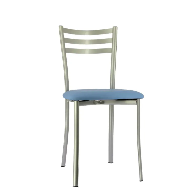 Ace 1320 Chaise de cuisine en métal avec assise en simili rembourrée