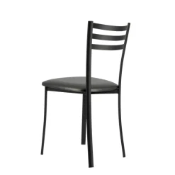 Ace 1320 Chaise de cuisine en métal avec assise en simili rembourrée