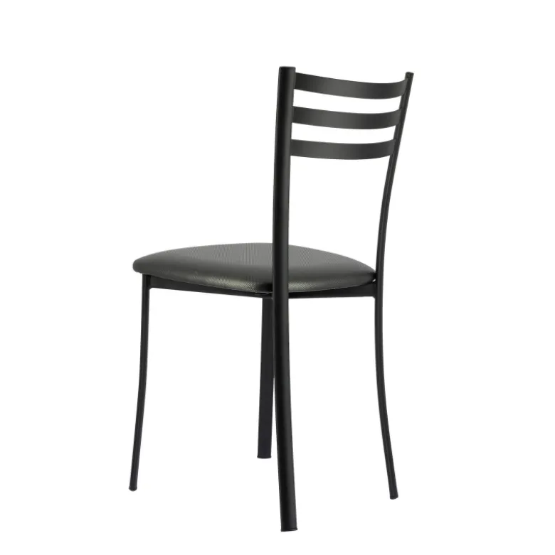 Ace 1320 Chaise de cuisine en métal avec assise en simili rembourrée