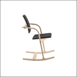 Actulum Varier® Fauteuil de bureau ergonomique à bascule en tissu et bois