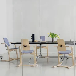 Actulum Varier® Fauteuil de bureau ergonomique à bascule en tissu et bois