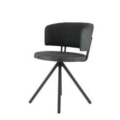 Adagio Chaise moderne pivotante en tissu et pieds métal