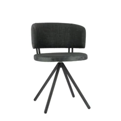 Adagio Chaise moderne pivotante en tissu et pieds métal