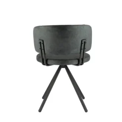 Adagio Chaise moderne pivotante en tissu et pieds métal