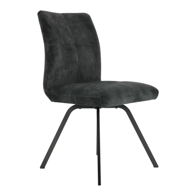 Adèle Chaise confortable moderne en tissu avec pieds en métal