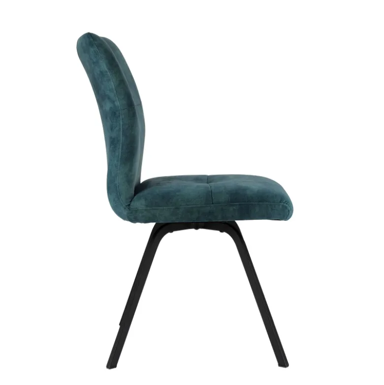 Adèle Chaise confortable moderne en tissu avec pieds en métal