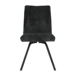 Adèle Chaise en tissu pivotante confortable avec pieds en métal