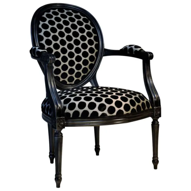 Adrien Fauteuil Louis XVI médaillon revisité fabrication française