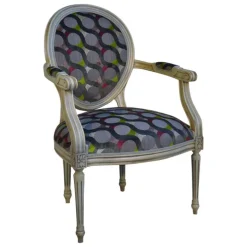 Adrien Fauteuil Louis XVI médaillon revisité fabrication française