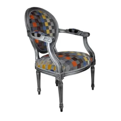 Adrien Fauteuil Louis XVI médaillon revisité fabrication française