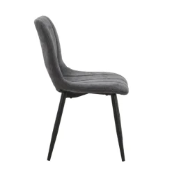 AgatheChaise cosy en tissu avec pieds en métal noir