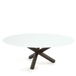 Aikido Sovet® Table de salle à manger ovale design en verre